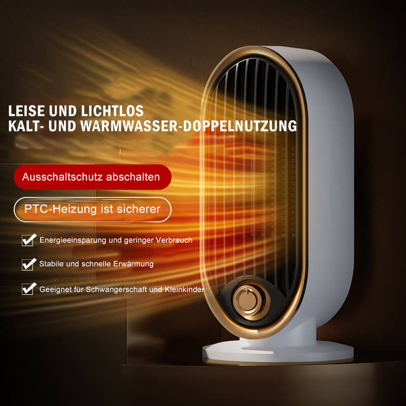 Tragbare Keramik-Raumheizung 1500W mit 2 Heizstufen und Überhitzungsschutz – Kompakt und energieeffizient für Büros und Schlafzimmer 6