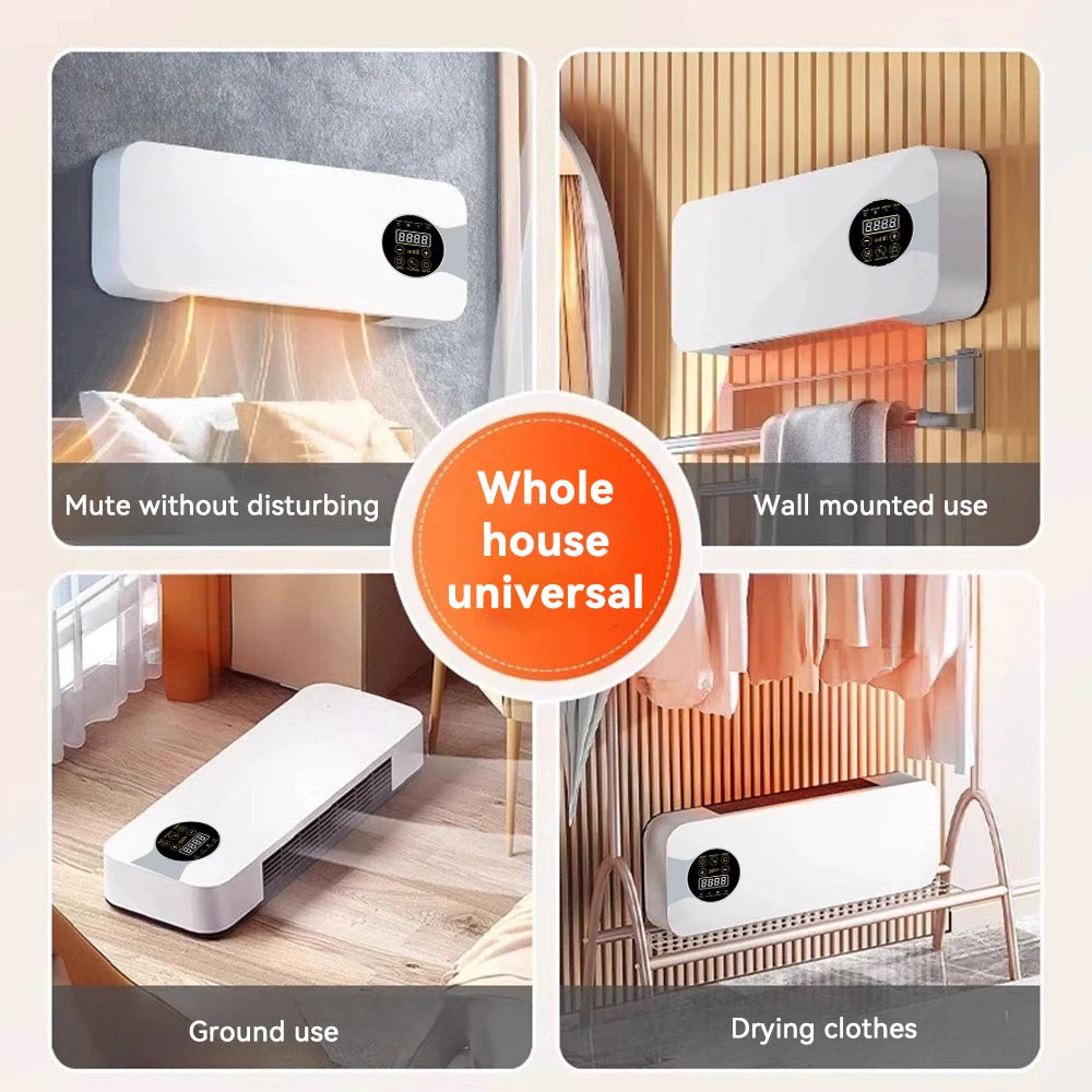 Tragbarer Elektrischer Wandheizer mit Fernbedienung – Verstellbare Wandheizung für Badezimmer und Schlafzimmer, 1500 W, 11-20 m² 5