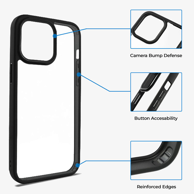Transparente Handyhülle für iPhone 14 Pro mit Fallschutz 3