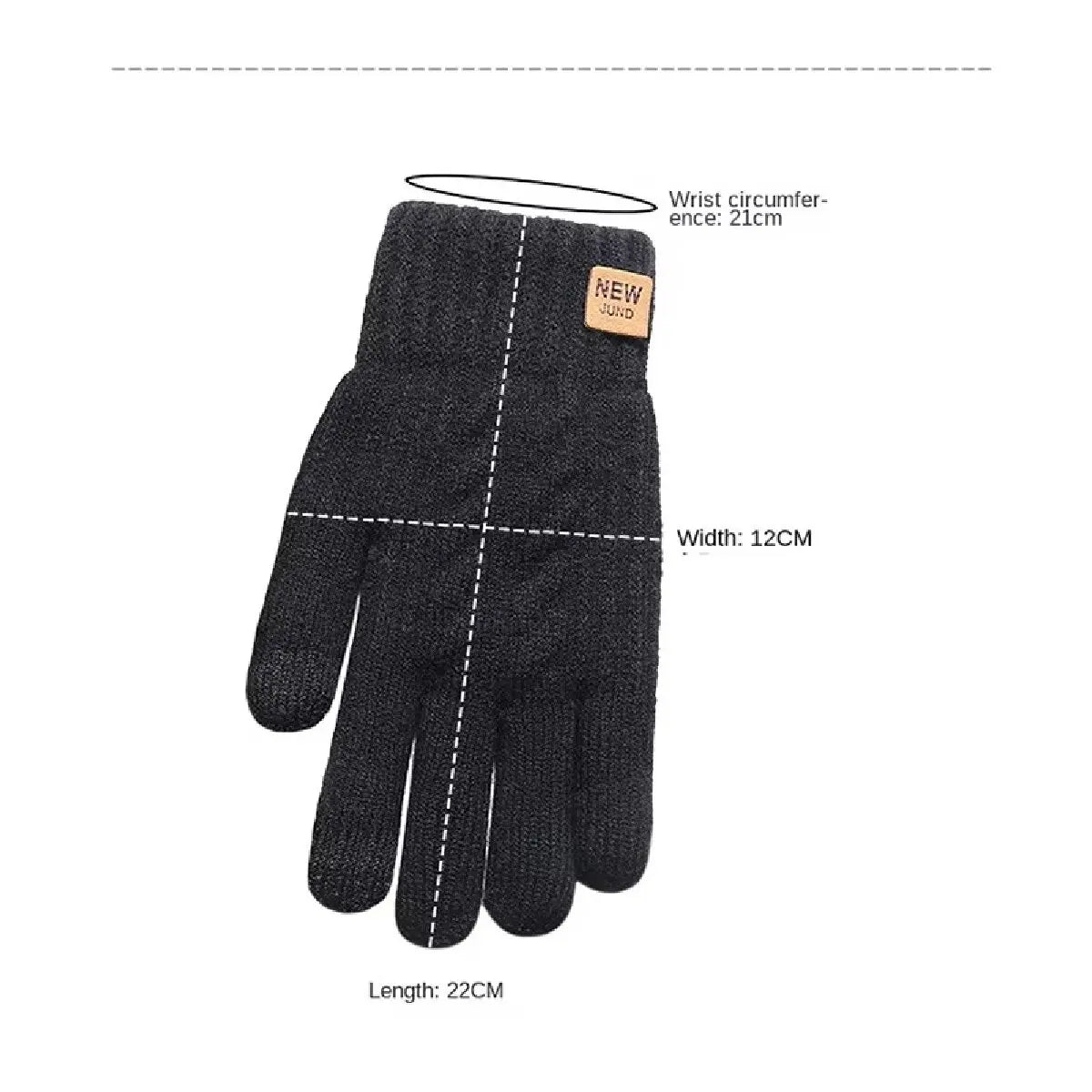 Warme Fleece-Handschuhe Damen und Herren mit Zopfmuster – Touchscreen-fähig für den Winter 5