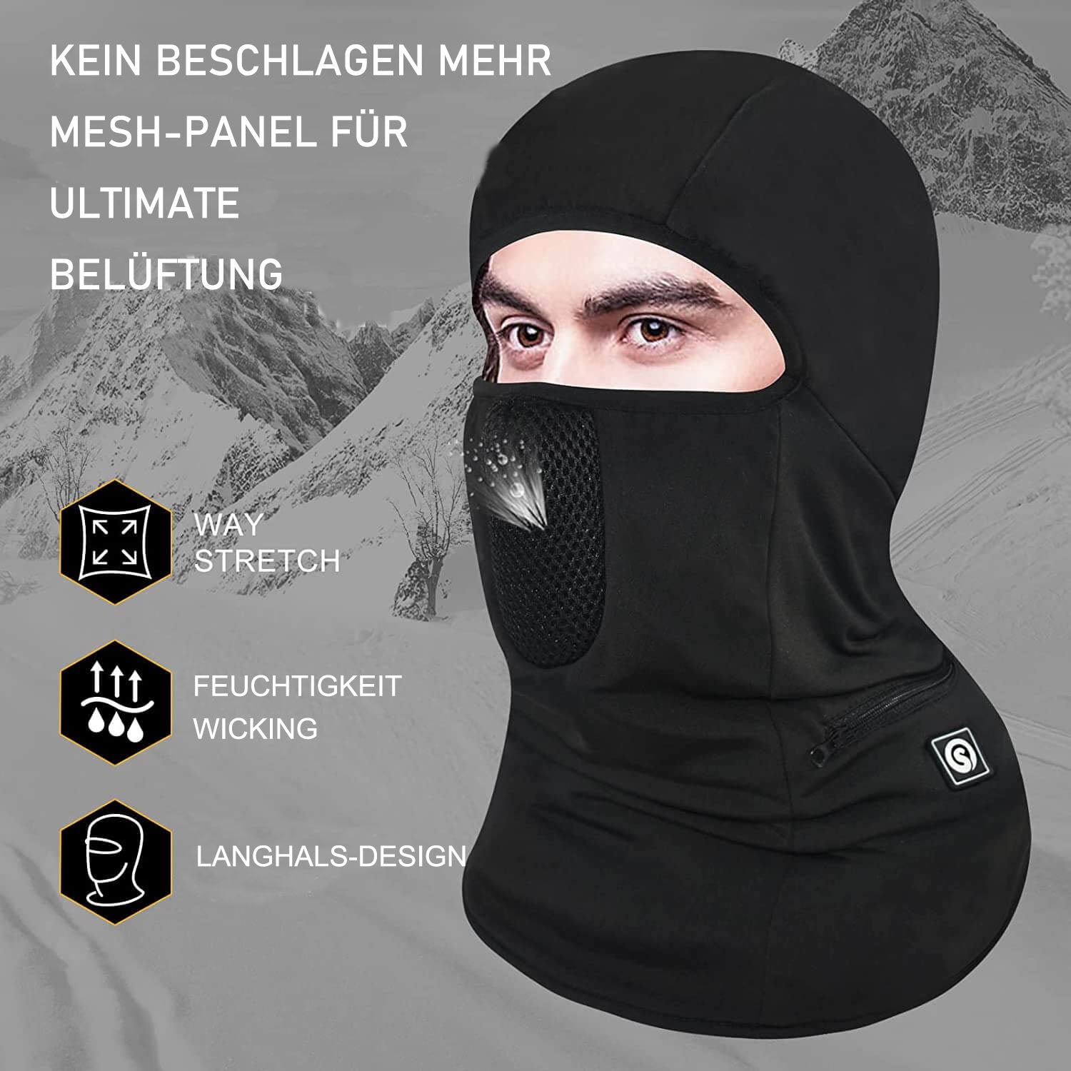 Wiederaufladbare Heizmaske - Komfortabel für Winteraktivitäten 2